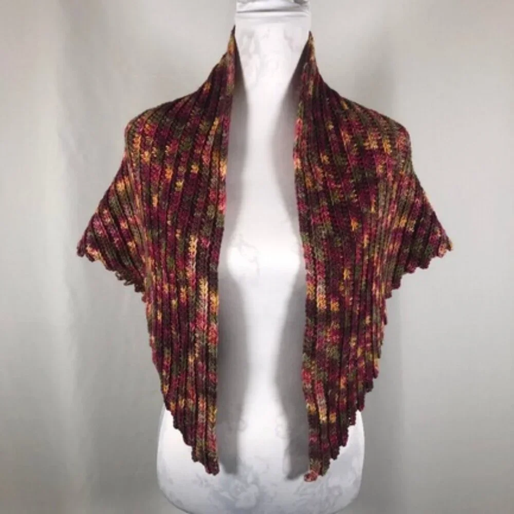 Handmade Shawlette – Manos del Uruguay Merino Silk Blend Yarn